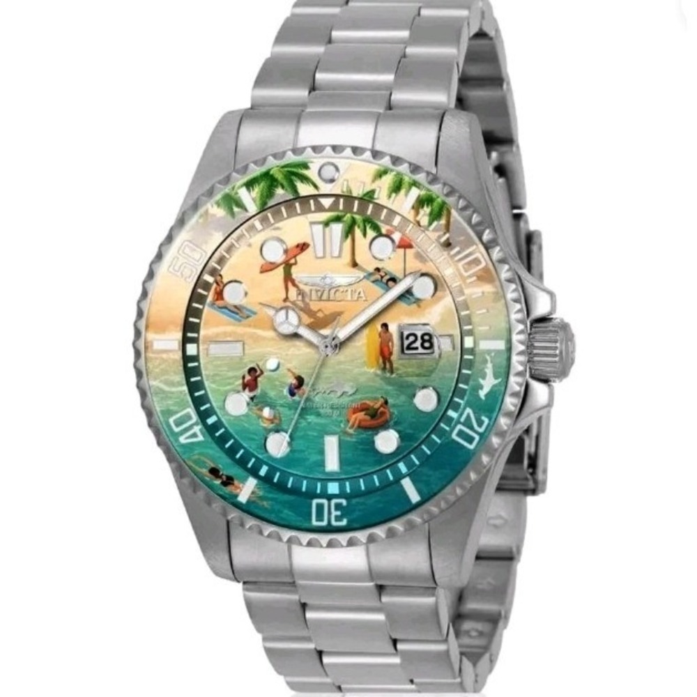 Invicta Pro Diver Visions From Above Beach Men's Watch 43mm 51051 New